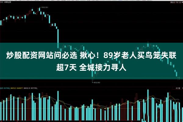 炒股配资网站问必选 揪心！89岁老人买鸟笼失联超7天 全城接力寻人